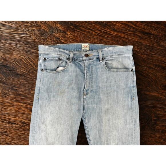 Faherty Brand Pacific Straight Jeans Ocean Wash Light Blue Sz 32 X 29 MDC0001 - Picture 4 of 9